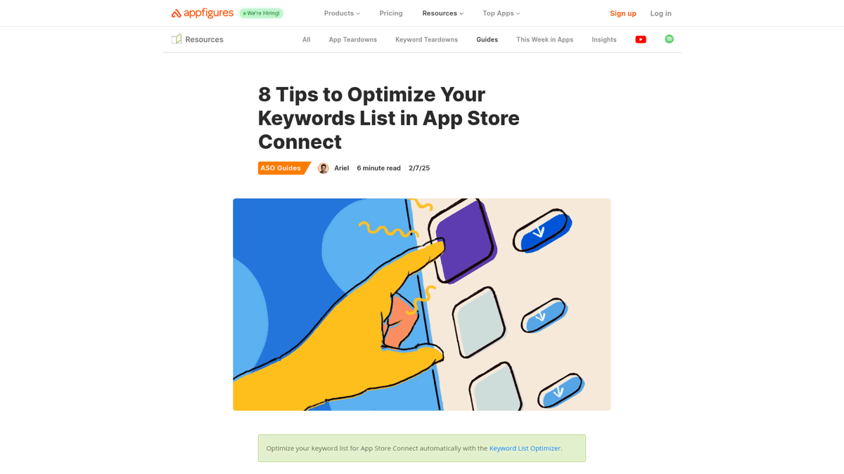 Appfigures keyword optimization tool