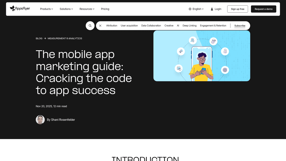 AppsFlyer's app marketing guide - the closest enterprise competitor