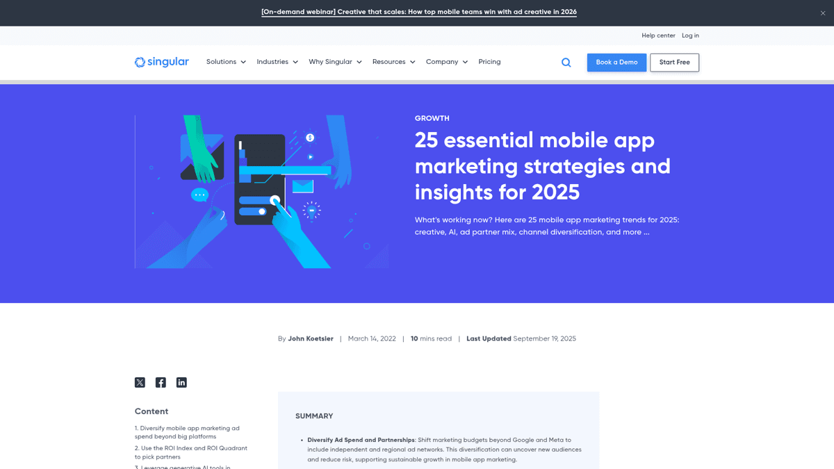 Singular's 25-strategy trends dump - typical of enterprise mobile marketing content